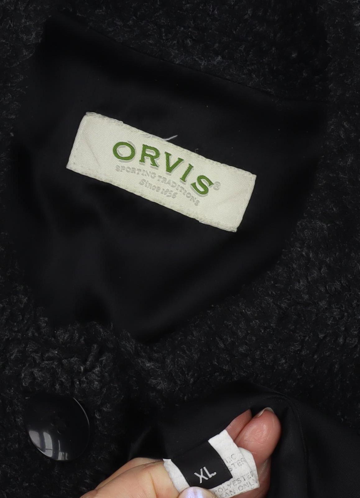 Orvis Women's Black Coat XL Casual Collared