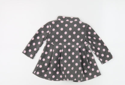Savannah Girls Grey Polka Dot Fleece Jacket 6-9 Months