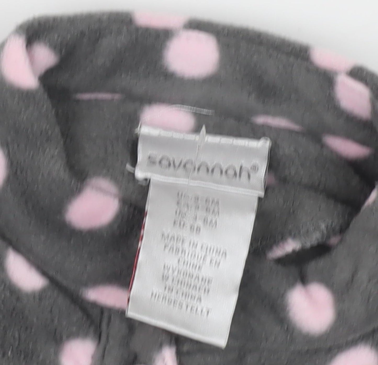 Savannah Girls Grey Polka Dot Fleece Jacket 6-9 Months