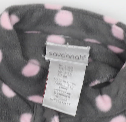Savannah Girls Grey Polka Dot Fleece Jacket 6-9 Months