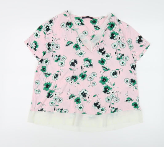 Womens UK Size 18 Marks and Spencer Pink  Blouse