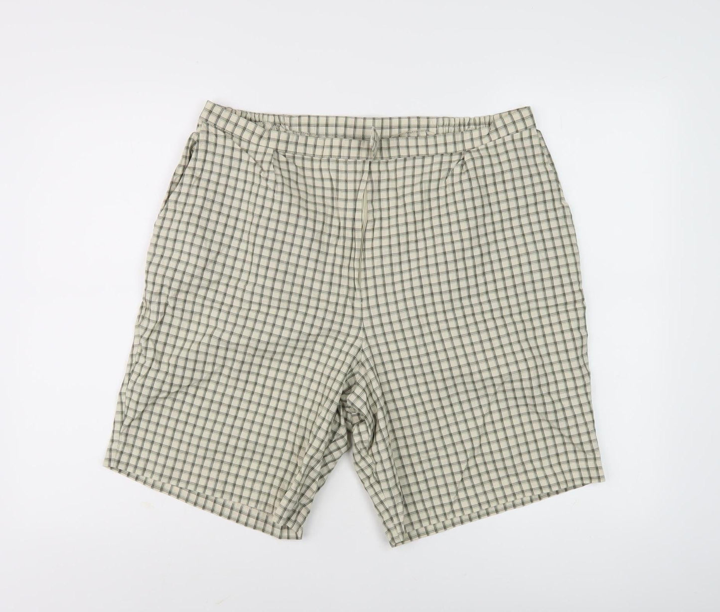 Essence Women Multicoloured Check Chino Shorts Size 20