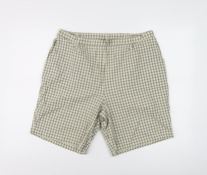 Essence Women Multicoloured Check Chino Shorts Size 20