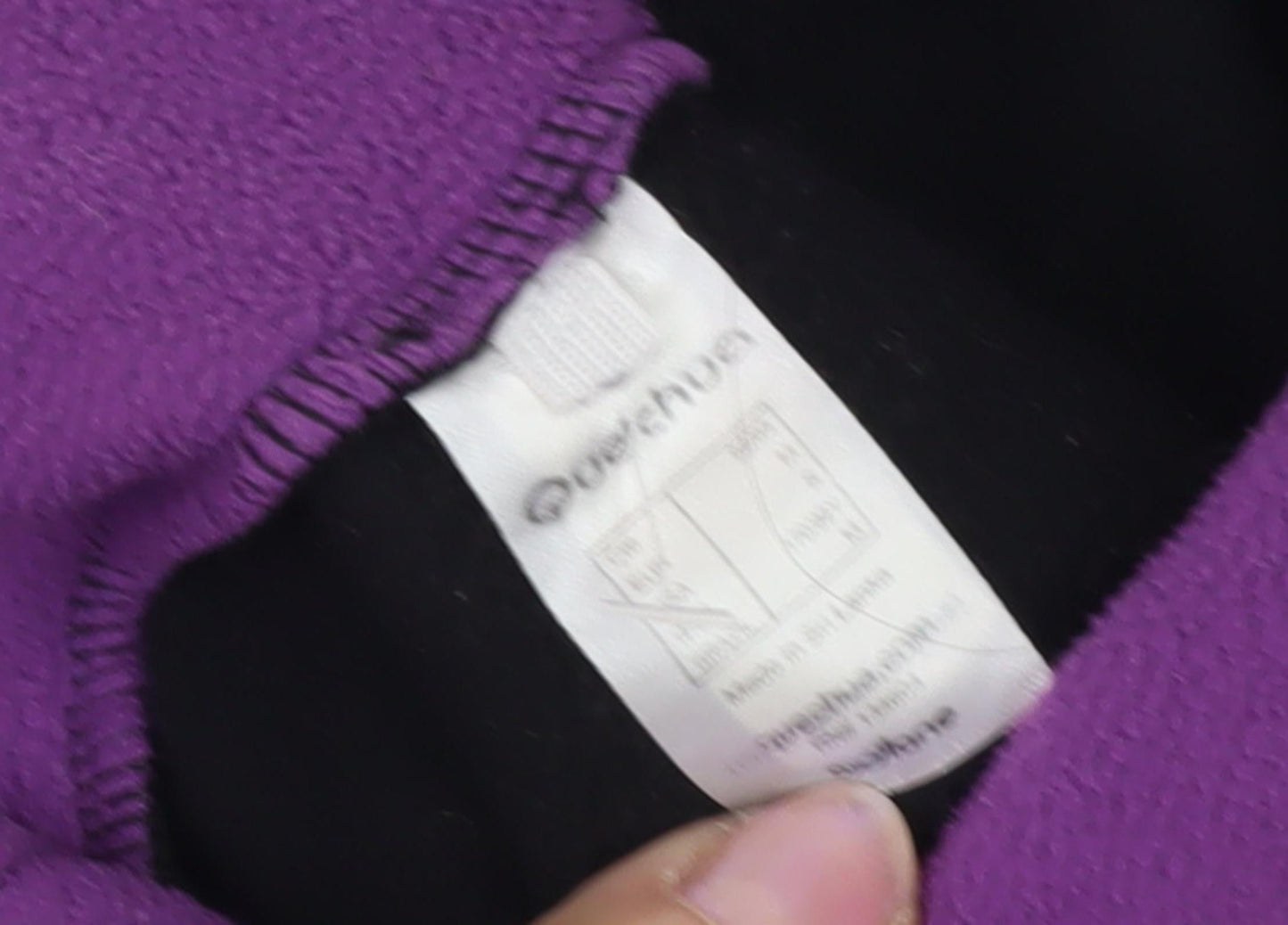 Womens UK Size S Quechua Black Pullover Jumper