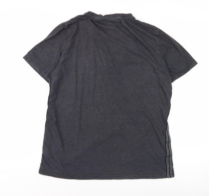 CARBON Men's Black Crew Neck Short Sleeve T-Shirt M