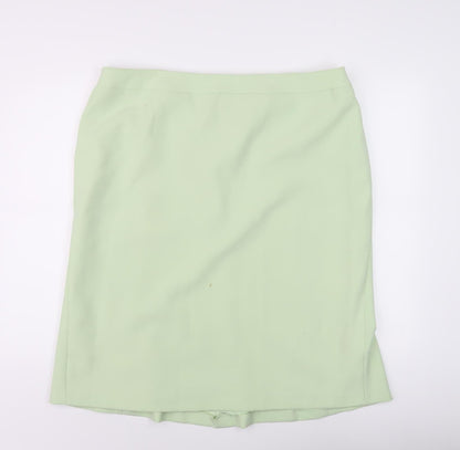 BHS Women's Green Mini Skirt, Size 20, Knee Length