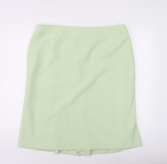 BHS Women's Green Mini Skirt, Size 20, Knee Length