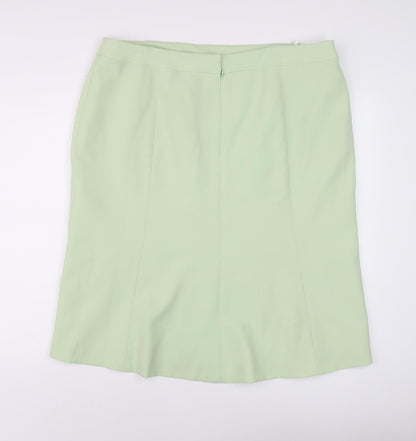 BHS Women's Green Mini Skirt, Size 20, Knee Length