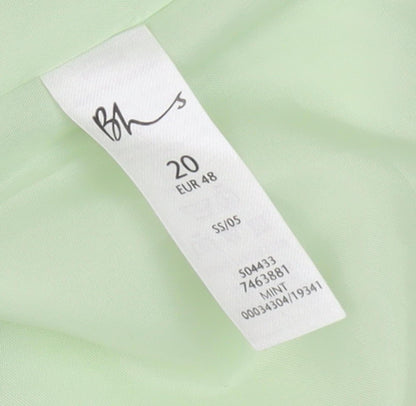 BHS Women's Green Mini Skirt, Size 20, Knee Length