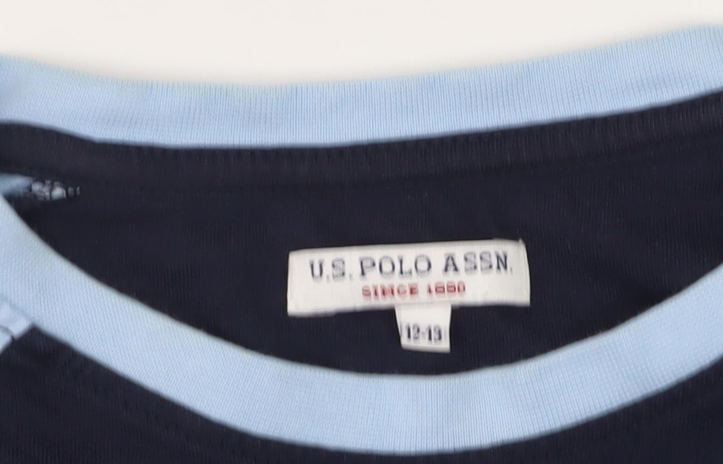 U.S. Polo Assn. Boys Blue Graphic T-Shirt Size 12-13 Years
