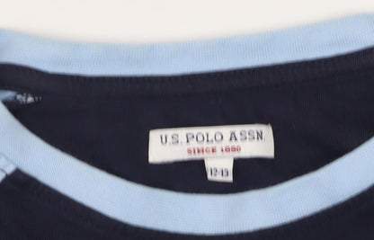 U.S. Polo Assn. Boys Blue Graphic T-Shirt Size 12-13 Years