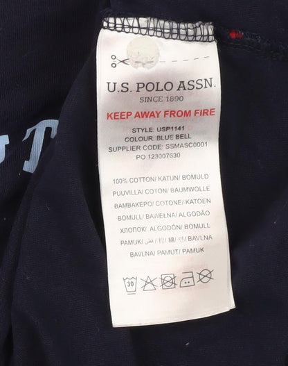 U.S. Polo Assn. Boys Blue Graphic T-Shirt Size 12-13 Years