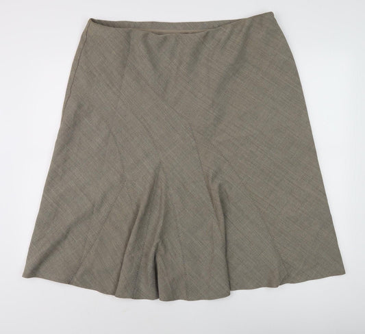 Marks and Spencer Women's Beige Knee Length Skirt Size 20