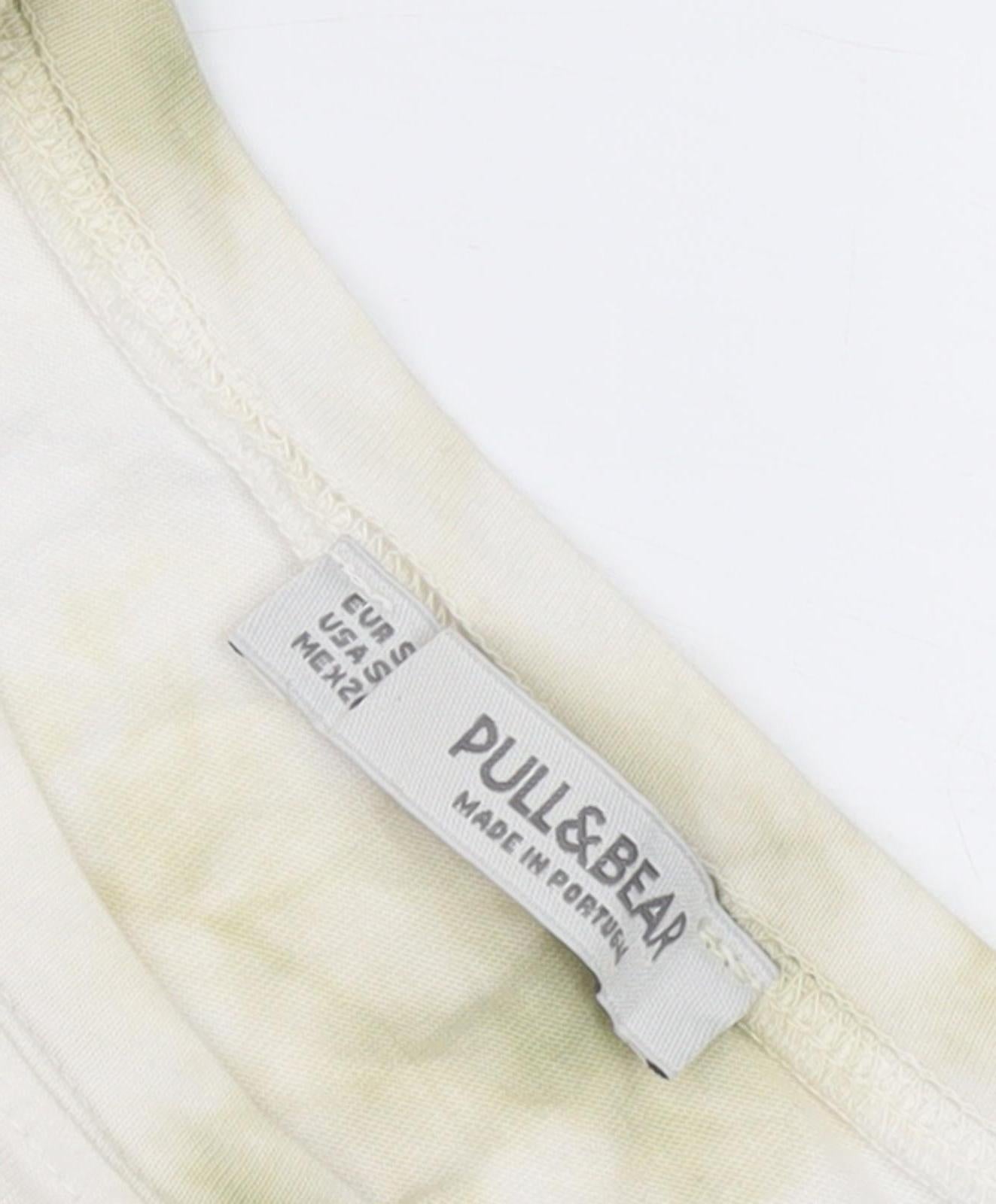 Womens UK Size S Pull & Bear Beige Basic T-Shirt