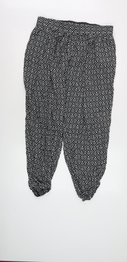 Womens UK Size 14 Marks and Spencer Relaxed Fit  Black Trousers
