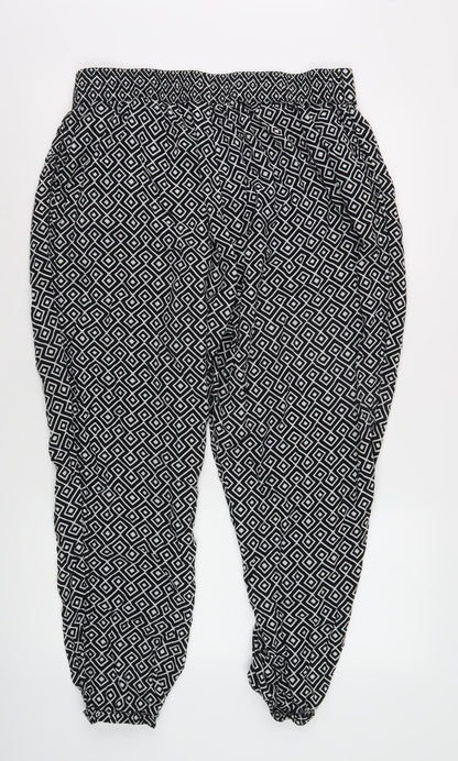 Womens UK Size 14 Marks and Spencer Relaxed Fit  Black Trousers