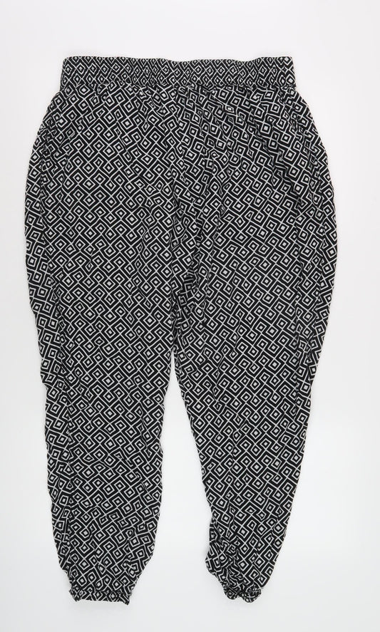 Womens UK Size 14 Marks and Spencer Relaxed Fit  Black Trousers