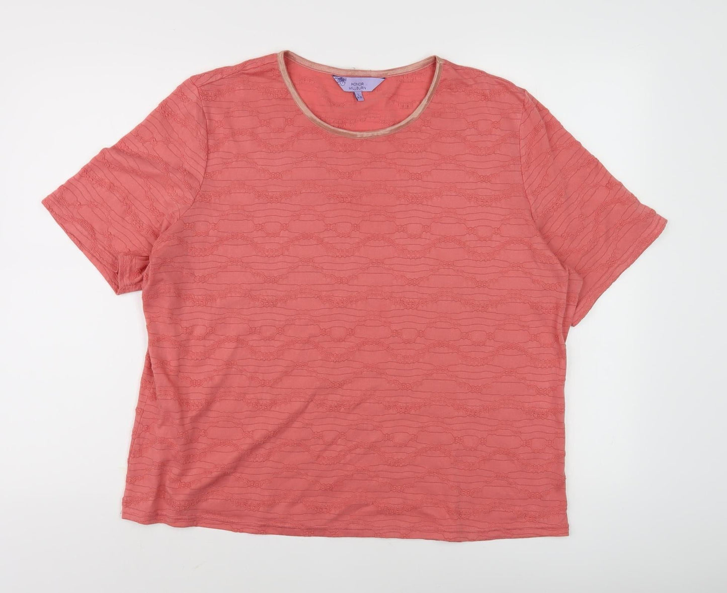 Womens UK Size L Honor Millburn Pink  T-Shirt