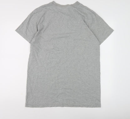 Nike Men's Grey Cotton T-Shirt, Medium - Classic Comfort