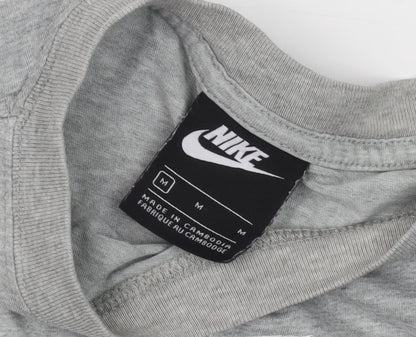 Nike Men's Grey Cotton T-Shirt, Medium - Classic Comfort