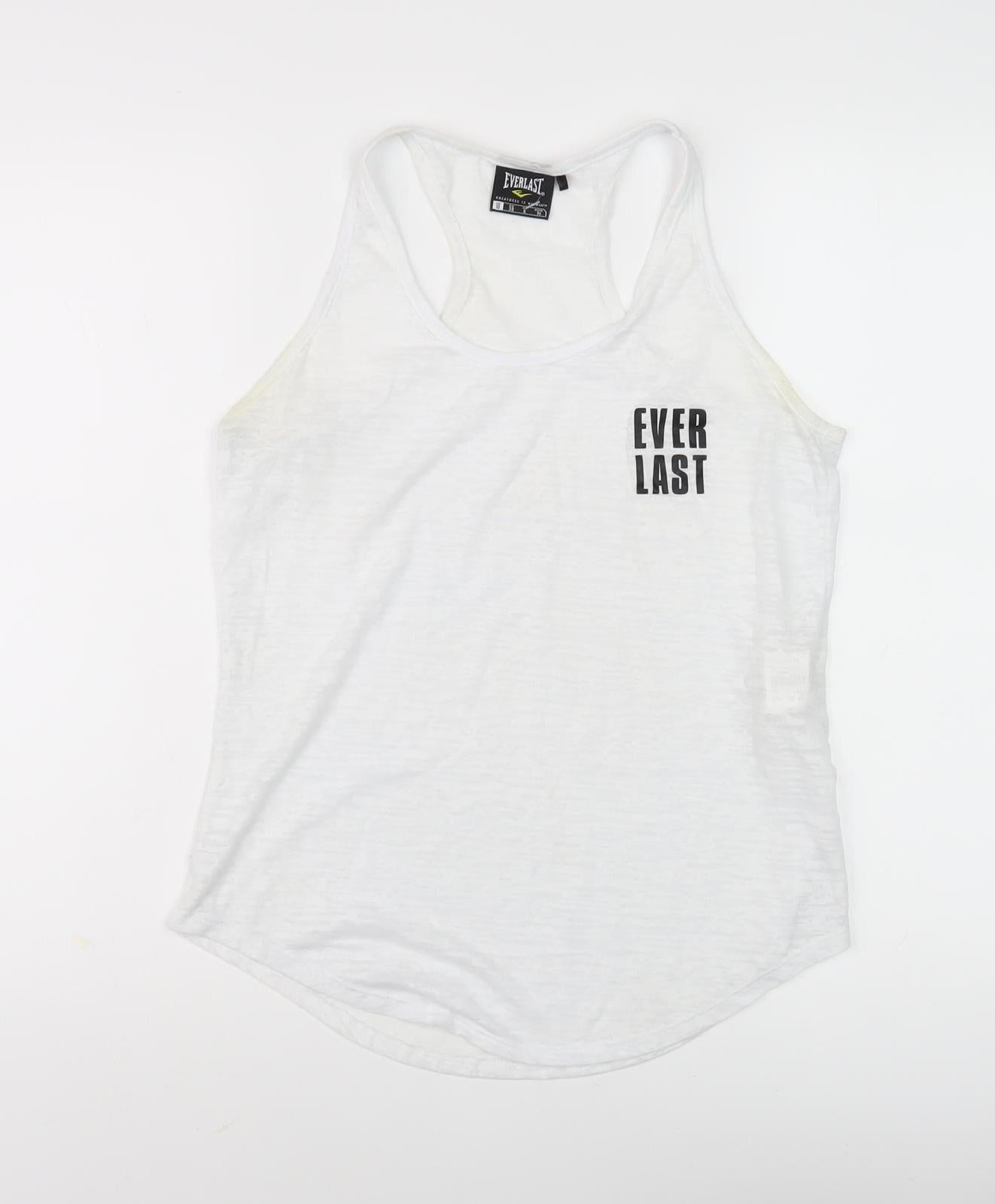 Everlast Women's White Tank Top, M, Racerback
