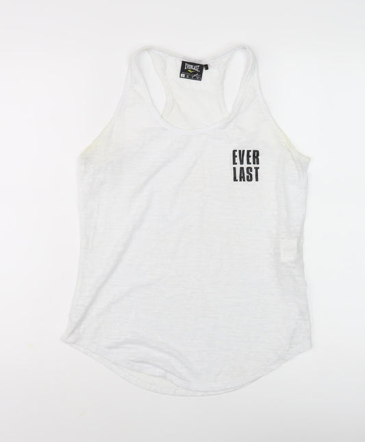 Everlast Women's White Tank Top, M, Racerback