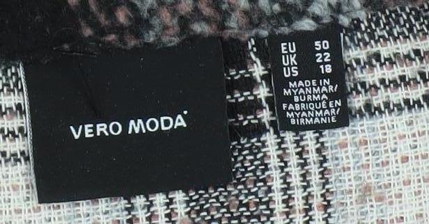 Womens UK Size 22 VERO MODA Multicoloured Overcoat