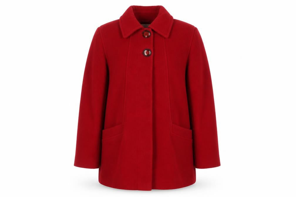 Womens UK Size 14 BHS Red Overcoat