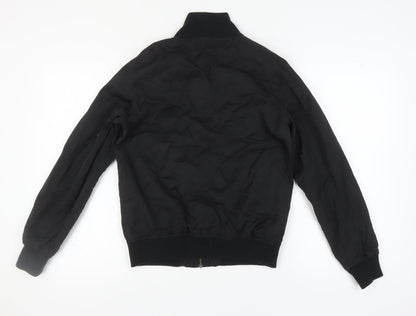 Mens UK Size S Lyle & Scott Black Bomber Jacket