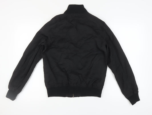 Mens UK Size S Lyle & Scott Black Bomber Jacket