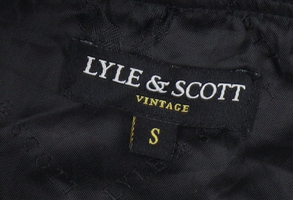 Mens UK Size S Lyle & Scott Black Bomber Jacket