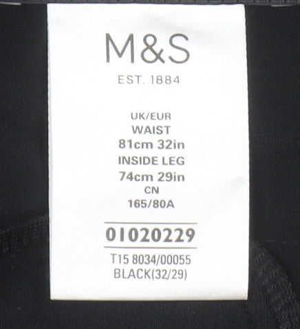 Marks and Spencer Black Men's Trousers Size 32