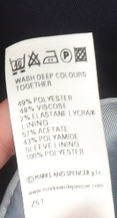 Marks and Spencer Women's Blue Blazer, UK 14 Petites