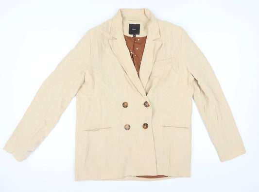 Next Women's Beige Blazer, Size 12, Double Breasted