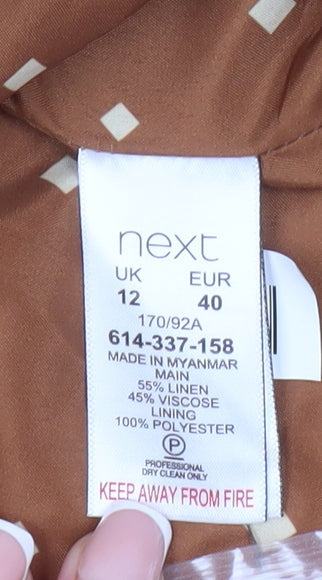 Next Women's Beige Blazer, Size 12, Double Breasted