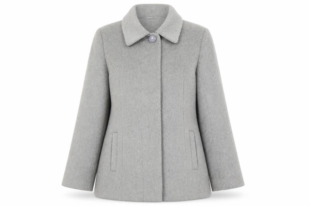 Womens UK Size 16 Isle Grey Overcoat
