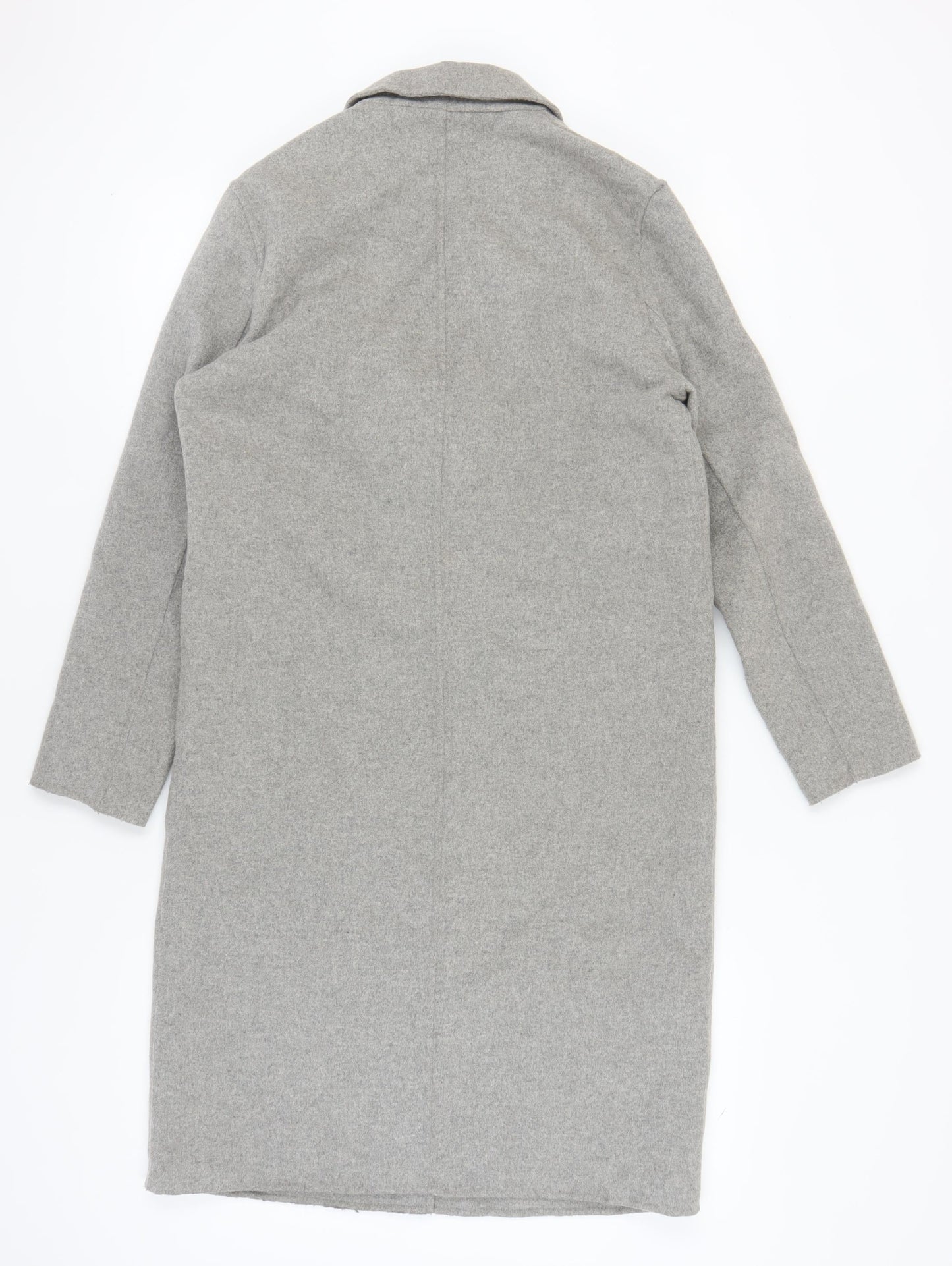 Womens UK Size 10 Topshop Grey Overcoat