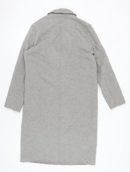 Womens UK Size 10 Topshop Grey Overcoat
