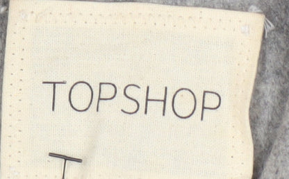 Womens UK Size 10 Topshop Grey Overcoat