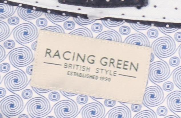 Racing Green Men's Blue Polo Shirt - Size L