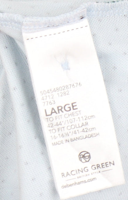 Racing Green Men's Blue Polo Shirt - Size L