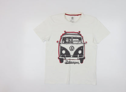 Next Men's White Volkswagen Graphic T-Shirt - Medium