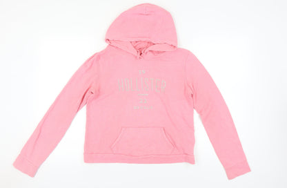 Hollister Women's Pink Pullover Hoodie, Size M