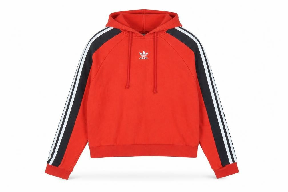 Womens UK Size 8 adidas Red Pullover Hoodie