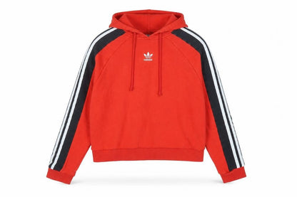 Womens UK Size 8 adidas Red Pullover Hoodie