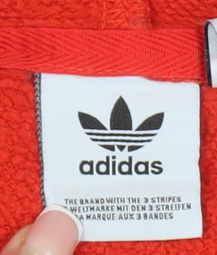 Adidas Women Red Hoodie, Size 8, Pullover Style