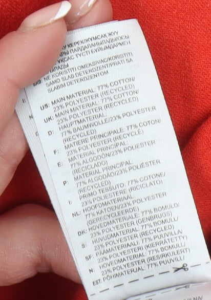 Adidas Women Red Hoodie, Size 8, Pullover Style