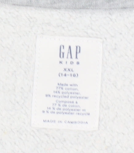 GAP Girls Grey and Pink Pullover Sweatshirt XL