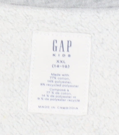 GAP Girls Grey and Pink Pullover Sweatshirt XL