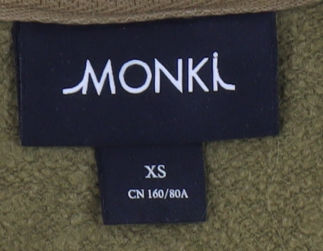Monki Women's XS Green Pullover Sweatshirt
